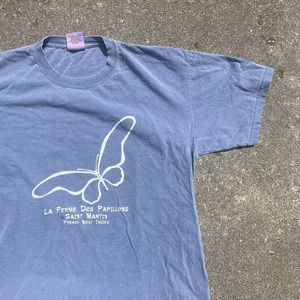 Vintage French West Indies Butterfly T-Shirt Women's Large